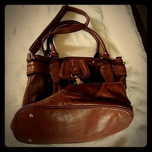 Brown leather bag
